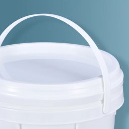 5PCS 1L Food Grade Plastic Bucket with Handle and Lid Good Sealing Round Storage Container For Food Liquid Painting