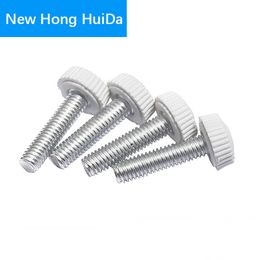 White Black Bakelite Hand Screw Round Fillister Head Plastic Knurled Knoba Hand Screw Bolt Tighten Thumb Screw M4 M5 M6