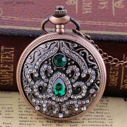 Pocket Watches Fashion Exquisite Ladies Quartz Pocket Personality Elegant Charm Retro Necklace Pendant with Chain Gifts For Women Y240410