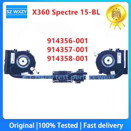 Pads For HP Pavilion X360 Spectre 15BL 15BL112DX Cooling Fan and Heatsink 914356001 914357001 914358001 100% Tested Fast Ship