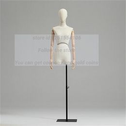 White Sewing Twist Female Hand Cloth Mannequin, Body Props, Collarbone, Wedding Display, Metal Base, C024, 4Style