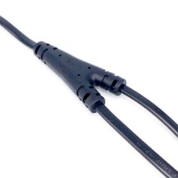 IEC320 C8 to 2X C7 Y Split AC Power Cord, IEC Figure 8 Male to 2 Female 1 in 2 Out AC Power Cable, Length=30CM Black