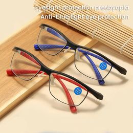 Sunglasses Rectangle Frame Ultralight Sports Reading Glasses Women Men Anti-blue Light High Quality HD Presbyopic Eyeglasses 0 1.0 To 4.0