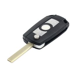 KEYYOU 3 Buttons Modified Flip Remote Key Shell Case For BMW 1 3 5 6 7 Series E53 E81 E63 E64 E38 E83 E36 X3 X5 Z3 Z4 HU92 Blade