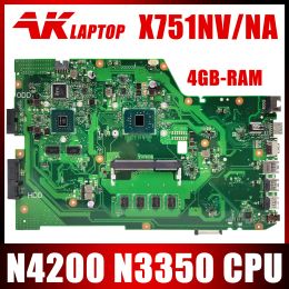 Motherboard X751NV Mainboard For ASUS X751NC X751N X751NA Laptop Motherboard With Celeron N4200/N3350 CPU 4GBRAM UMA/920MX