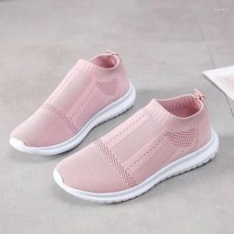 Fitness Shoes XNHN XAHN Sneakers Women Vulcanized Mesh Breathable Socks Shoe Ladies Comfort Plus Size Platform Female Flat