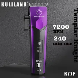 Trimmers KULILANG NEW R77F 7200RPM Professional Electric Hair Clipper Barber FADE Thin Blade Quality Hair Trimmer Hair Cutting Machine
