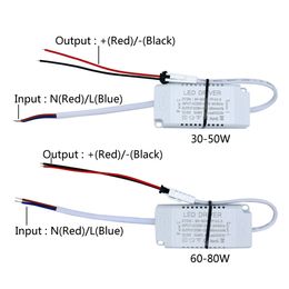 LED Driver 30-50W 460mA 60-80w 600mA With Case Panel Light LED Transformer AC200V Power Adapter DC80-120V For LED Spot Bulb DIY