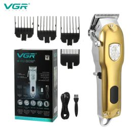 Clippers VGR Hair Clipper Professional Hair Cutting Machine Adjustable Hair Trimmer Cordless Barber Digital Display Clipper for Men V652
