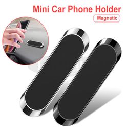 Magnetic Car Phone Holder Car Mounts Mini Plating Metal Stick Silicone Surface Cell Phone Stands For Mobile Phone Strong Magnet Ad4693885