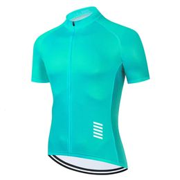 Mens Summer Cycling Jersey Mountain Bike Road Bike Clothing Short Sleeve Bike Racing Shirt Maillot Ciclismo Bike Shirt 240328