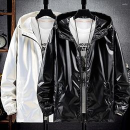 Men's Jackets Trendy Men Coat Spring Autumn Jacket Pockets Design Water Resistant Hood Streetwear