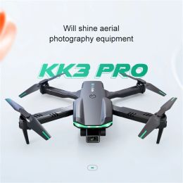 Drones 2022 KK3 Pro Drone 4K Professional Dual Camera Wifi Image Transmission Threeway Obstacle Avodance Quadcopter For Fly Toys#g3