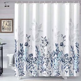 Thicken Digital Printing Flower Design Bathroom Shower Curtains Waterproof Shower Curtain and Rugs Set 240410