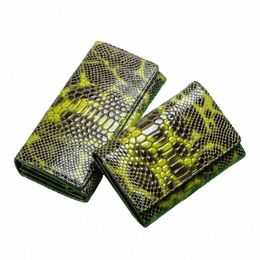 female Coin Purse Genuine Leather Lg Women Wallet Serpentine Design Phe Purses For Ladies Cardholder Clutch Mey Bag F1qE#