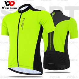 WEST BIKING Cycling Jersey Quick Dry Breathable Summer Men T-Shirts Sport Soccer Shirt Running Jerseys Bicycle Jerseys