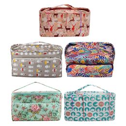 600D Oxford Cloth Knitting Bag Organizer Yarn Storage Case For Crocheting Hook Knitting Needles Wool Storage Tote Bag For Women