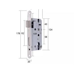 5845 lock body indoor wooden door lock fittings bearing lock body, heavy spring for height 29mm cylinder