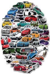 Waterproof sticker 50100PCs Cool Sports Racing Car Stickers for Bumper Bicycle Helmet Luggage Snowboard Vinyl Decals Sticker Bomb2047749