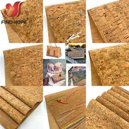 Natural Cork Leather Fabric Wood Grain Cloth Soft Material for Background Shoes Handbag Decor Crafts 20*30cm/120cm