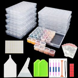 5D DIY Diamond Painting Box Organiser Case Diamond Embroidery Accessories Storage Containers Tools Kits 28 Grids