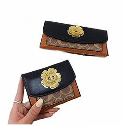FI Frauen Brieftasche weibliche kurze Geldbörsen für Frauen Münze PU Leder -Geldbörsen Kartenhalter Luxus -Geldbörsen berühmte Marken D4ej##