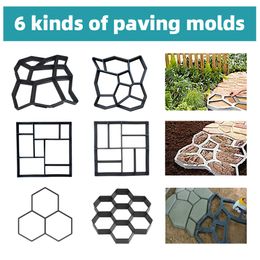 Concrete Moulds Path Maker Mould DIY Reusable Concrete Paving Mould Cement Brick Mould Stone Garden Floor Road Pave Scraper Trowel