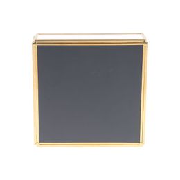 Jewelry Holder Gold Clear Glass Mirror Make up Vanity Tray Geometric Shape Display Decor A02 22