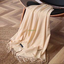 Scarves 2022 fashion Tassels women scarf shawls and Wraps lady Designer solid female hijab stoles long pashmina foulard head scarves 24410