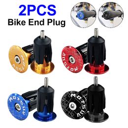 1 Pair Aluminium Alloy Bicycle Bar End Plugs Handlebar Grips Plugs for MTB Mountain Road Folding Bike Handlebar Accessories