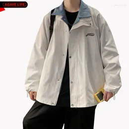 Men's Jackets Spring Autumn Men Jacket Holiday Two-piece Harajuku Loose Baseball Uniform For Bombing High Street Outdoor Coat