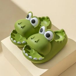 Cartoon Hippo Summer Girls Boys Sandals Slippers For Kids EVA Soft Sole Antiskid Indoor Home Children Baby Slides Shoes 240407