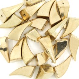 50Pcs Horns Shape Plastic Spikes And Studs Gold/Silver Garment Rivets For Hats DIY Clothes Leather Rivets Punk Rock Accessories