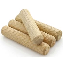 M8 Wood Dowel Pins Hardwood Multi-Grooved Chamfered Flutted Beech Wood