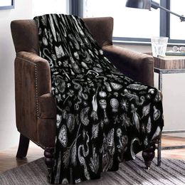 Salem Witch in Black Fleece Blanket Soft Plush Throw Bedding Flannel Throw Lightweight for Bed Couch Chair Travel