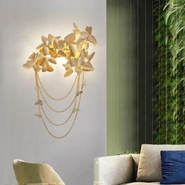 Wall Lamp 2024 Modern Gold Artistic Light For Living Room TV Background Designers Luxury Creative G9 Led Mounted