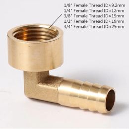 8~16mm Hose Barb x 1/2" Female Thread 90Degree Elbow Brass Barbed Fitting Coupler Connector Adapter For Fuel Gas Water Copper