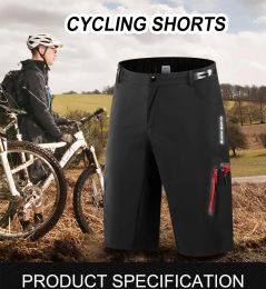 WOSAWE Men's Shorts MTB Cycling Shorts Breathable Mountain Bike Loose fit Outdoor Downhill Water Resistant Short Running Pant
