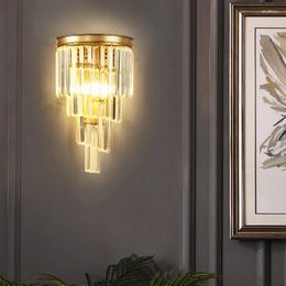 Wall Lamp Living Room Bedside El Sconce Light Decorative Bedroom Luxury Nordic Antique Modern Crystal Led Lamps