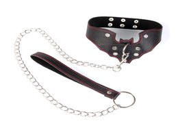 BDSM Sex Toys Erotic Collar Restraints Bondage Gear Bondage Leather Collar And Leash Slave Collars Fetish Sex Toys For Women5072145