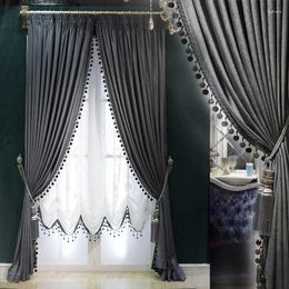 Curtain European Style Curtains For Living Room Velvet Bedroom Simple Modern Shading Luxurious Villa Luxury Blackout