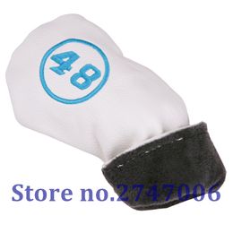 1pc Soft White PU Leather with Number Embroidery Golf Club Wedge Head Cover 48,52,54,56,58,60 Degree for Choose