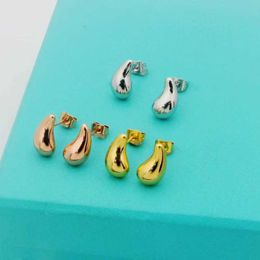 Luxury Brand Home T Family Bull Golden Droplet Female Crowd Design High end Cold Wind Unique Temperament Earrings Ear Jewelry With Logo