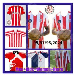 95 97 98 Retro Bilbao Club Soccer Jerseys Copa del Rey Athletic ADURIZ GURUZETA WILLIAMS MUNIAIN PAREDES BERENGUER ZIGANDA ALKIZA MUNIAIN football men and kids shirt