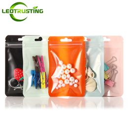 Translucent Resealable Colour Window Zip-Lock Bag Sugar Jewellery Ornaments USB Baby Toys Beauty Phone Cell Candy Packaging Pouches