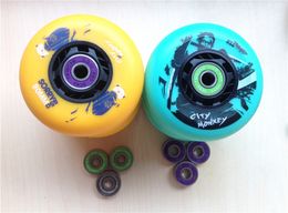 Japy Skate City Monkey Skate Wheels With Bearing Skating Wheels and 16 ILQ-9 Or ILQ-11 and 8 Spacers Roller Slalom Wheels