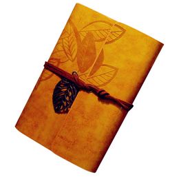 Good Sketchbook Embossed Leaf Design Wear Resistant Lightweight Daily Journal Notebook