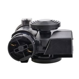 12V Black Snail Compact Dual Air Horn Sound Signal Car Air Horn For Car Vehicle Motorcycle Yacht Boat SUV Bike Train