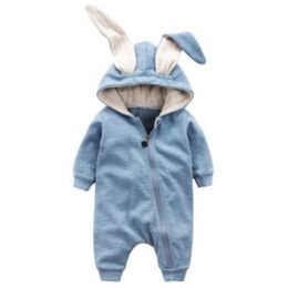 Cute Rabbit Ear Hooded Baby Rompers For Babies Boys Girls Clothes Newborn Clothing Infant Costume Brands Jumpsuit Baby Outfit