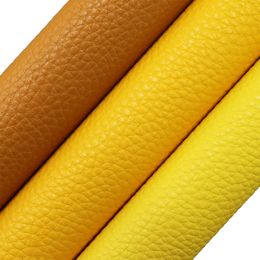 Bright Yellow Textured Faux Leather For Hair Bows Handbags DIY Craft Project H0236